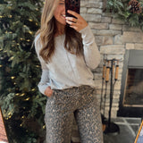 Heather Mocha Eva Front Seam Sweater