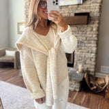 Oatmeal Myka Shawl Sweater