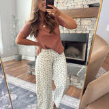 Cream Palmer Floral Barrel Pants