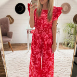 Shifting Sands Red Floral Pants