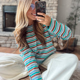 Teal Ledger Oversized Tee