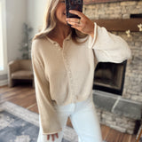 Light Taupe Napa Lightweight Cardigan