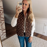 Brown Floral Braelyn Vest