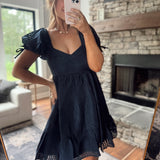 Stacie Navy Check Mini