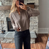 Brown Foundry Henley Top