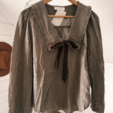 Charcoal Plaid Nisha Top