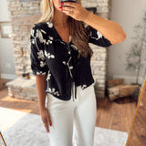 Black Thimble & Thread Top