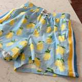 Light Blue Zesty Lemons Boxer Shorts