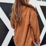 Caramel Comfort Corduroy Shacket