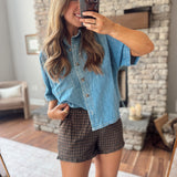 Black & Rust Prairie Nights Shorts