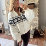 Cream Frost & Fair Sweater Jacket
