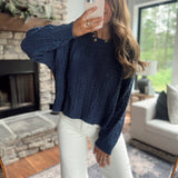 Born to Be Worn Navy Flag Detail Sweater