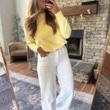 Yellow Glow Mineral Cloud Bubble Hem Pullover