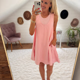 Pink Momentum Tank and Mini Dress Set