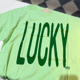 Green Lucky Letter Tee