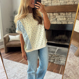 Cream Patchwork Picnic Top