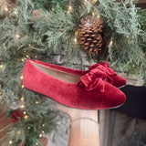 Burgundy Velvet Sugar Rush Flats