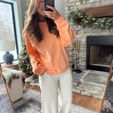 Pastel Peach Lena Cozy Sweatshirt