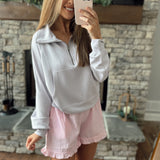 Dusty Lilac New Motivation Scuba Half Zip Pullover