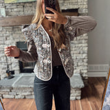 Midnight Bloom Quilted Vest