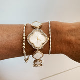 White Kenzie Clover Watch