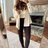 Flo Coffee Bean Crossover Waist Leggings