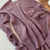 Deal Breaker Dusty Purple Mock Neck Knit Sweater