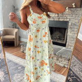 Light Green Monaco Tiered Midi Dress