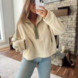 Light Beige Weekend Warmup Pullover