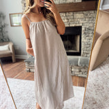 Camel Better Than Brunch Midi Dress