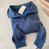 Indigo Scuba Half Zip Pullover