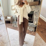 Mica Tabacco Brown Straight Denim