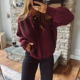 Wine Tru Cardigan