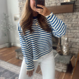 Blue Noel Striped Sweater