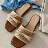 Natural Raffia Andrea Bow Flats