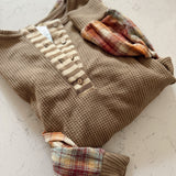 Set The Season Dusty Olive Plaid Mix Thermal