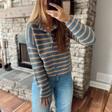 Dusty Sunsets Striped Cardigan