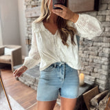 Judy Blue Light HR Foldover Jean Shorts