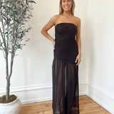 Secretive Serena Floral Lace Strapless Maxi