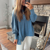 Navy Driftmere Seam Detail Pullover