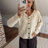 Cream Caylee Cardigan