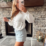 Kancan Light HR A-Line Trouser Denim Shorts