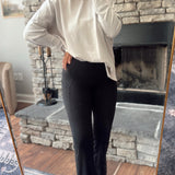 Black Butter Flared Leggings