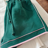 Alessia Hunter Green Gingham Piping Detail Shorts