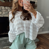 Warm Breeze Green/White Ruffled Rem Striped Shorts