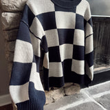 Navy Boxed In Sweater