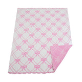 Pink Gridded Bow Solmere Blanket