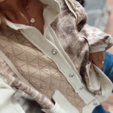 Camo Contrast Colorblock Quilted Jacket