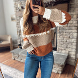 Autumn Tones Scallop Sweater