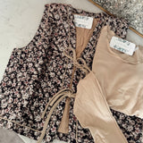 Camila Brown Floral Quilted Vest